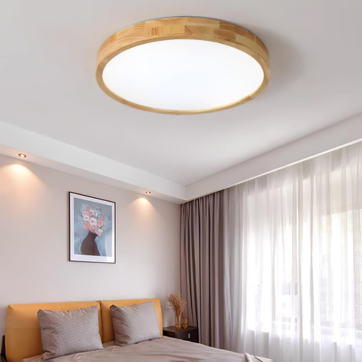 Muto Lámpara de Techo Geométrica de Madera — imagen 5 | Aura Lighting