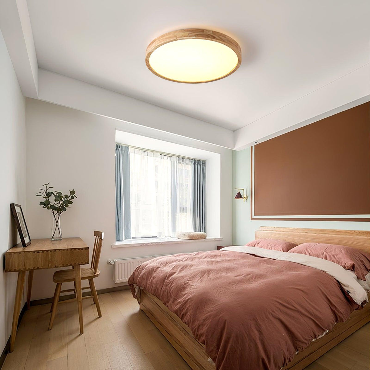 Muto Lámpara de Techo Geométrica de Madera — imagen 7 | Aura Lighting