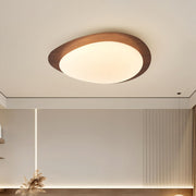 Muto Lámpara de Techo Nogal con Forma de Guijarro — imagen 4 | Aura Lighting