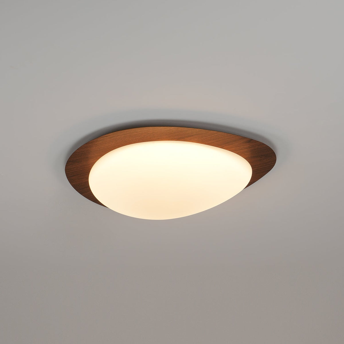 Muto Lámpara de Techo Nogal con Forma de Guijarro — imagen 6 | Aura Lighting