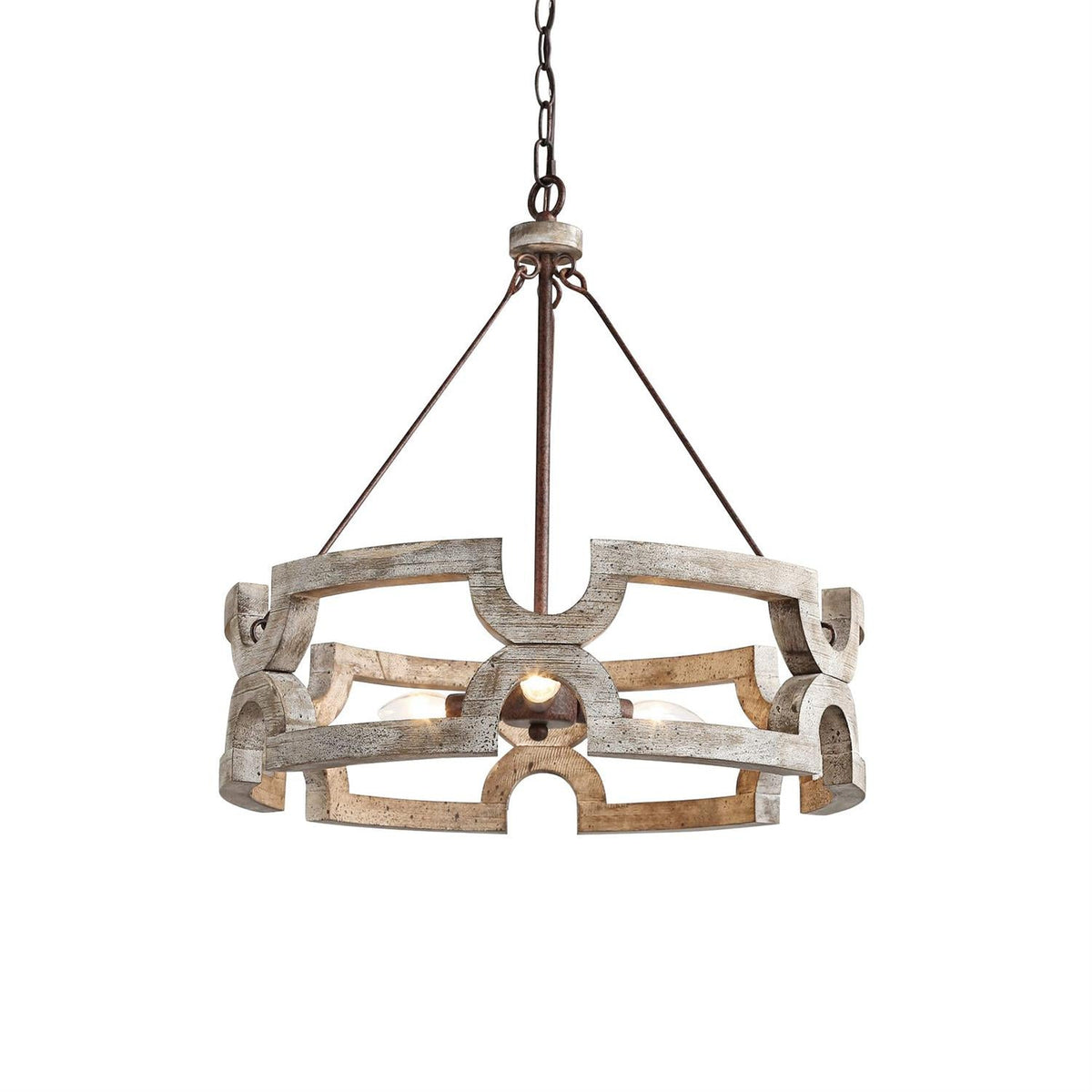 Muto Lámparas de Araña de Madera Vintage Color Óxido — imagen 1 | Aura Lighting