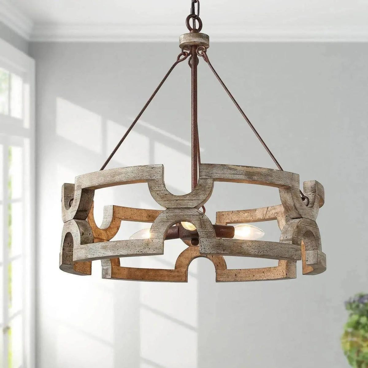 Muto Lámparas de Araña de Madera Vintage Color Óxido — imagen 5 | Aura Lighting