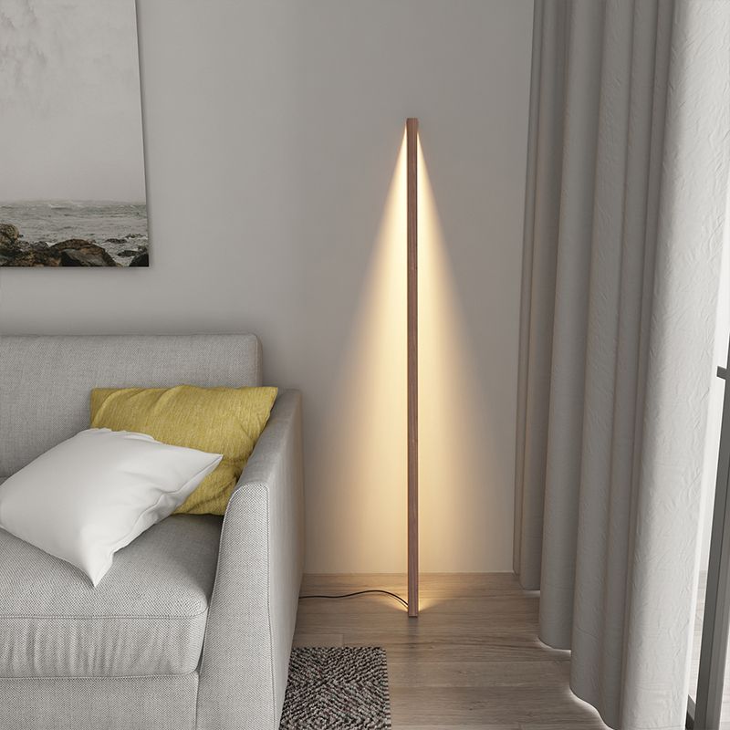 Muto Lámpara de Pie Minimalista Lineal Madera  2 Colores — imagen 2 | Aura Lighting