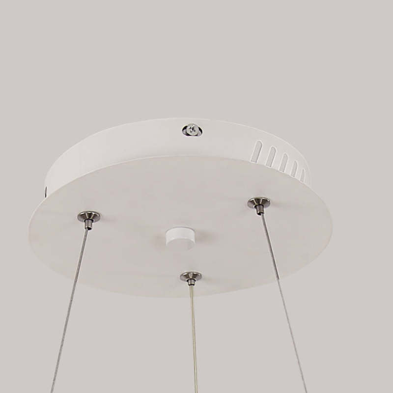 Muto Natural Anillo Acrílico LED Lámpara Colgante Madera — imagen 11 | Aura Lighting