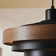 Muto Modern Round   Pendant Light  Wood — imagen 11 | Aura Lighting