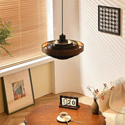 Muto Modern Round   Pendant Light  Wood — imagen 14 | Aura Lighting