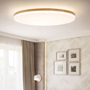 Muto Moderna Redonda Lámpara de Techo Madera — imagen 3 | Aura Lighting