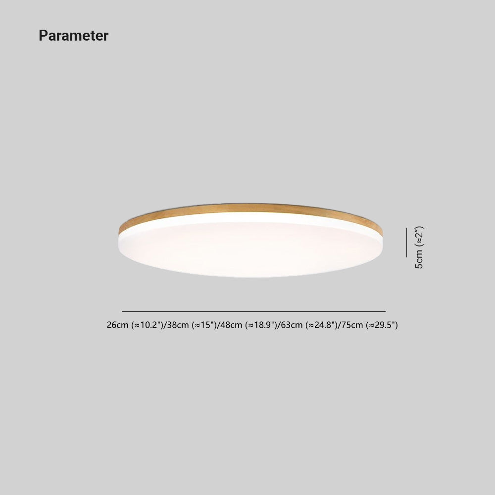 Muto Moderna Redonda Lámpara de Techo Madera — imagen 4 | Aura Lighting