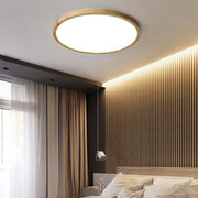 Muto Moderna Redonda LED Acrílico Lámpara de Techo Madera — imagen 3 | Aura Lighting