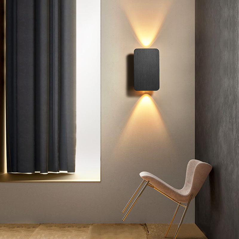 Muto Moderno Cuadrado Aplique De Pared Interior Metal Dormitorio/Salón — imagen 3 | Aura Lighting