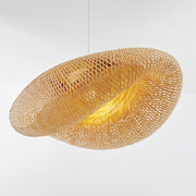 Muto Rustica Ratán Bambú Lámpara Colgante Marrón — imagen 16 | Aura Lighting