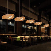 Muto Rustica Ratán Bambú Lámpara Colgante Marrón — imagen 5 | Aura Lighting