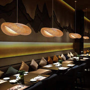 Muto Rustica Ratán Bambú Lámpara Colgante Marrón — imagen 6 | Aura Lighting