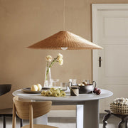 Muto Vintage Hecho a Mano LED Ratán Lámpara Colgante Salón — imagen 10 | Aura Lighting