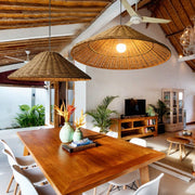 Muto Vintage Hecho a Mano LED Ratán Lámpara Colgante Salón — imagen 2 | Aura Lighting
