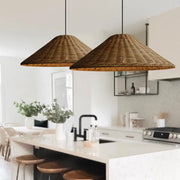 Muto Vintage Hecho a Mano LED Ratán Lámpara Colgante Salón — imagen 5 | Aura Lighting