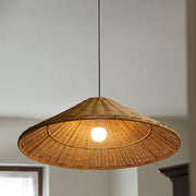 Muto Vintage Hecho a Mano LED Ratán Lámpara Colgante Salón — imagen 8 | Aura Lighting