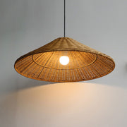 Muto Vintage Hecho a Mano LED Ratán Lámpara Colgante Salón — imagen 9 | Aura Lighting