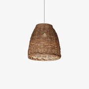 Muto Vintage Rústico LED Lámpara Colgante Ratán Salón Dormitorio — imagen 1 | Aura Lighting