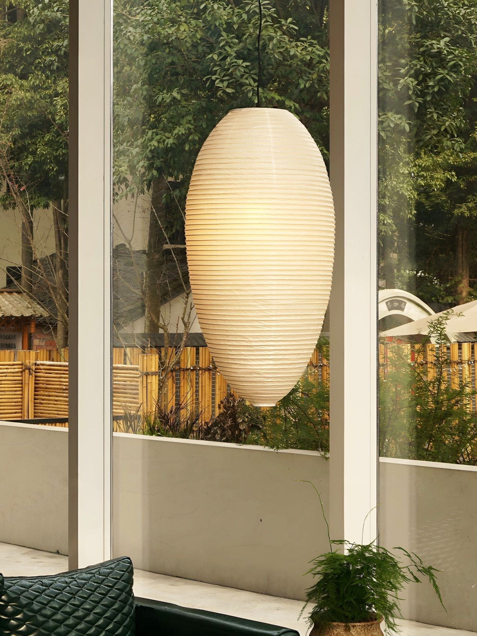 Washi Paper Chestnut Pendant Lamp - Aura Lighting