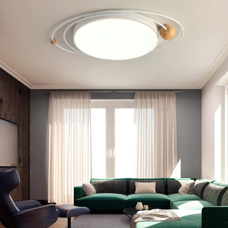 Nordic Diseño Planeta Metal/Madera Lámpara de Techo Blanca/Gris/Verde/Negra/Azul — imagen 10 | Aura Lighting