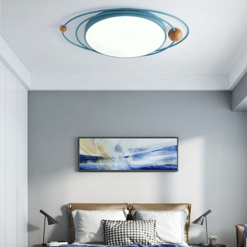 Nordic Diseño Planeta Metal/Madera Lámpara de Techo Blanca/Gris/Verde/Negra/Azul — imagen 15 | Aura Lighting