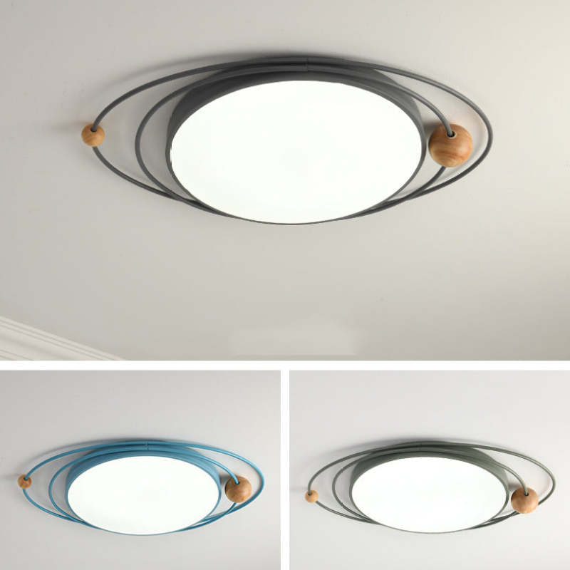 Nordic Diseño Planeta Metal/Madera Lámpara de Techo Blanca/Gris/Verde/Negra/Azul — imagen 17 | Aura Lighting