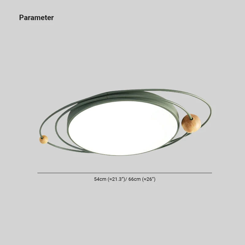 Nordic Diseño Planeta Metal/Madera Lámpara de Techo Blanca/Gris/Verde/Negra/Azul — imagen 4 | Aura Lighting