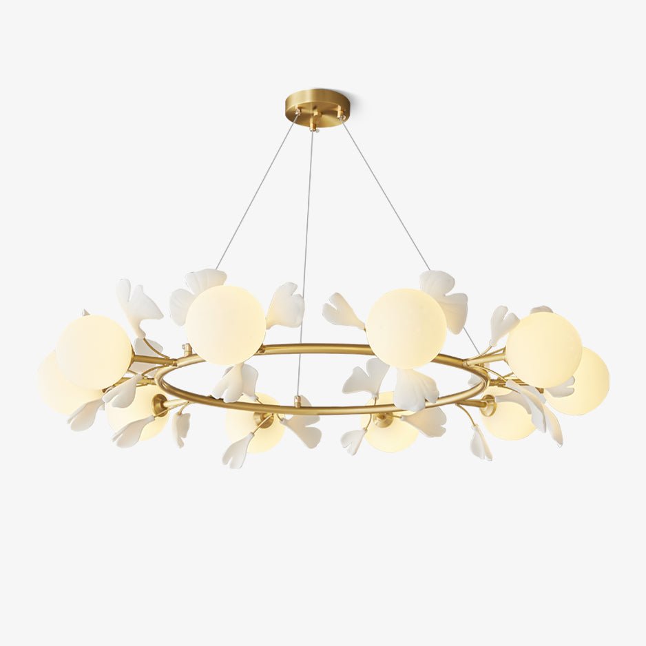 Evenielis Floral Brass Chandelier - Aura Lighting