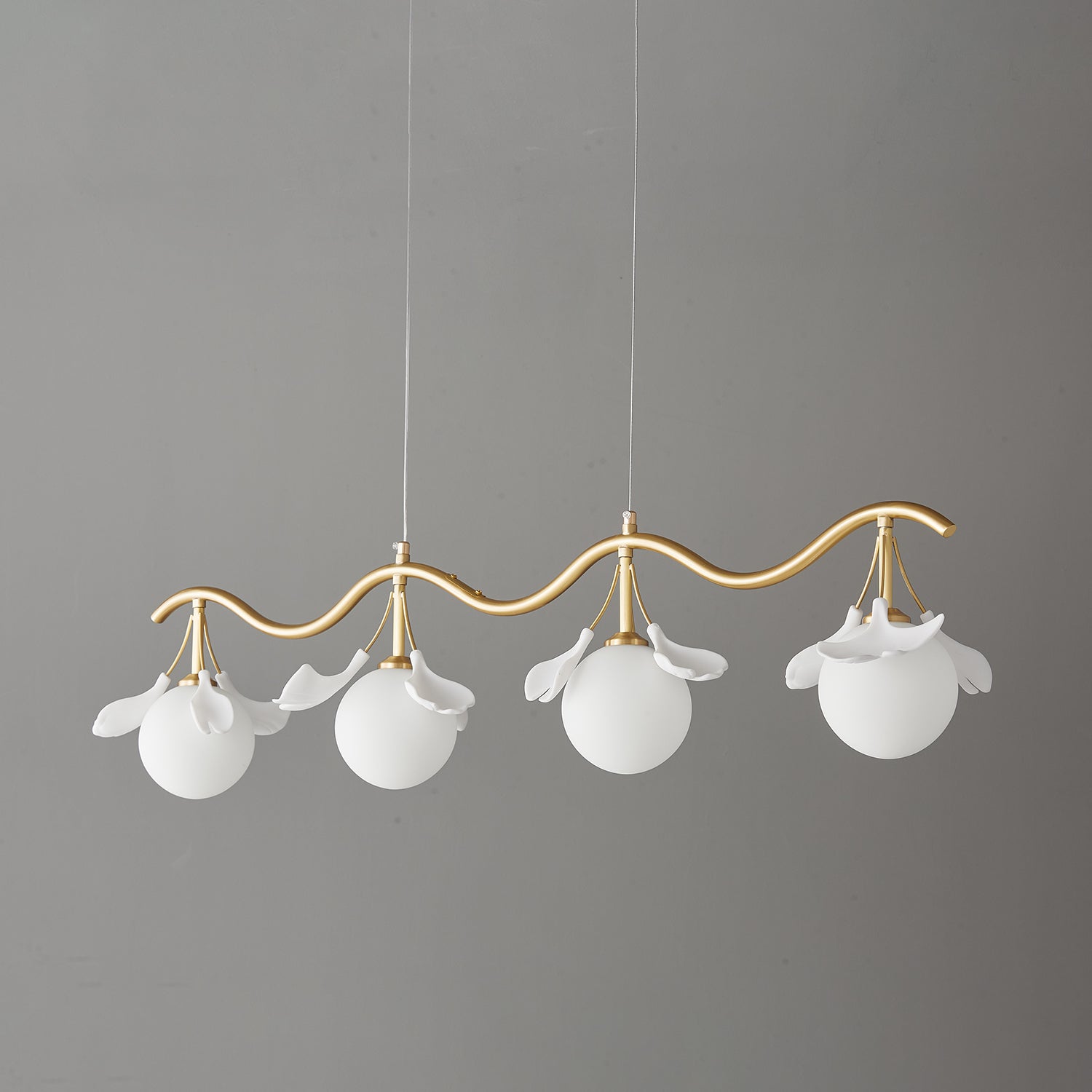 Evenielis Floral Brass Chandelier - Aura Lighting