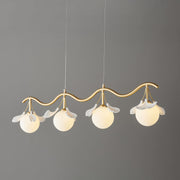 Evenielis Floral Brass Chandelier - Aura Lighting