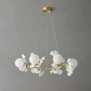 Evenielis Floral Brass Chandelier - Aura Lighting
