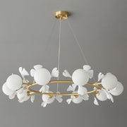 Evenielis Floral Brass Chandelier - Aura Lighting