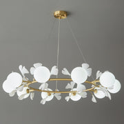 Evenielis Floral Brass Chandelier - Aura Lighting