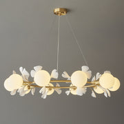 Evenielis Floral Brass Chandelier - Aura Lighting