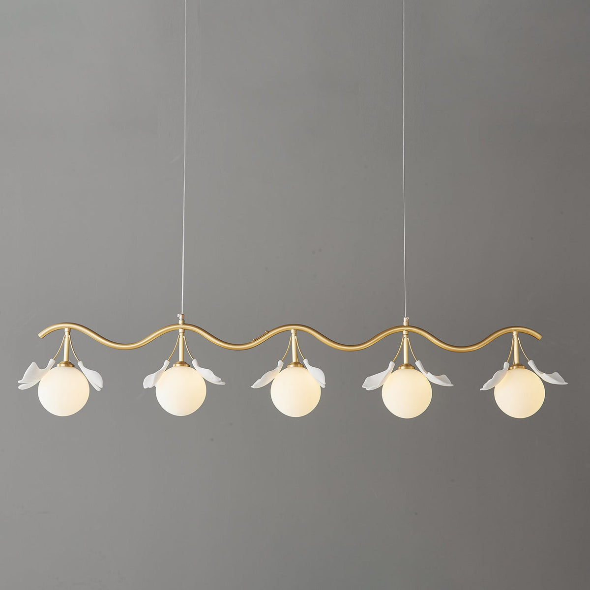 Evenielis Floral Brass Chandelier - Aura Lighting