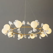 Evenielis Floral Brass Chandelier - Aura Lighting