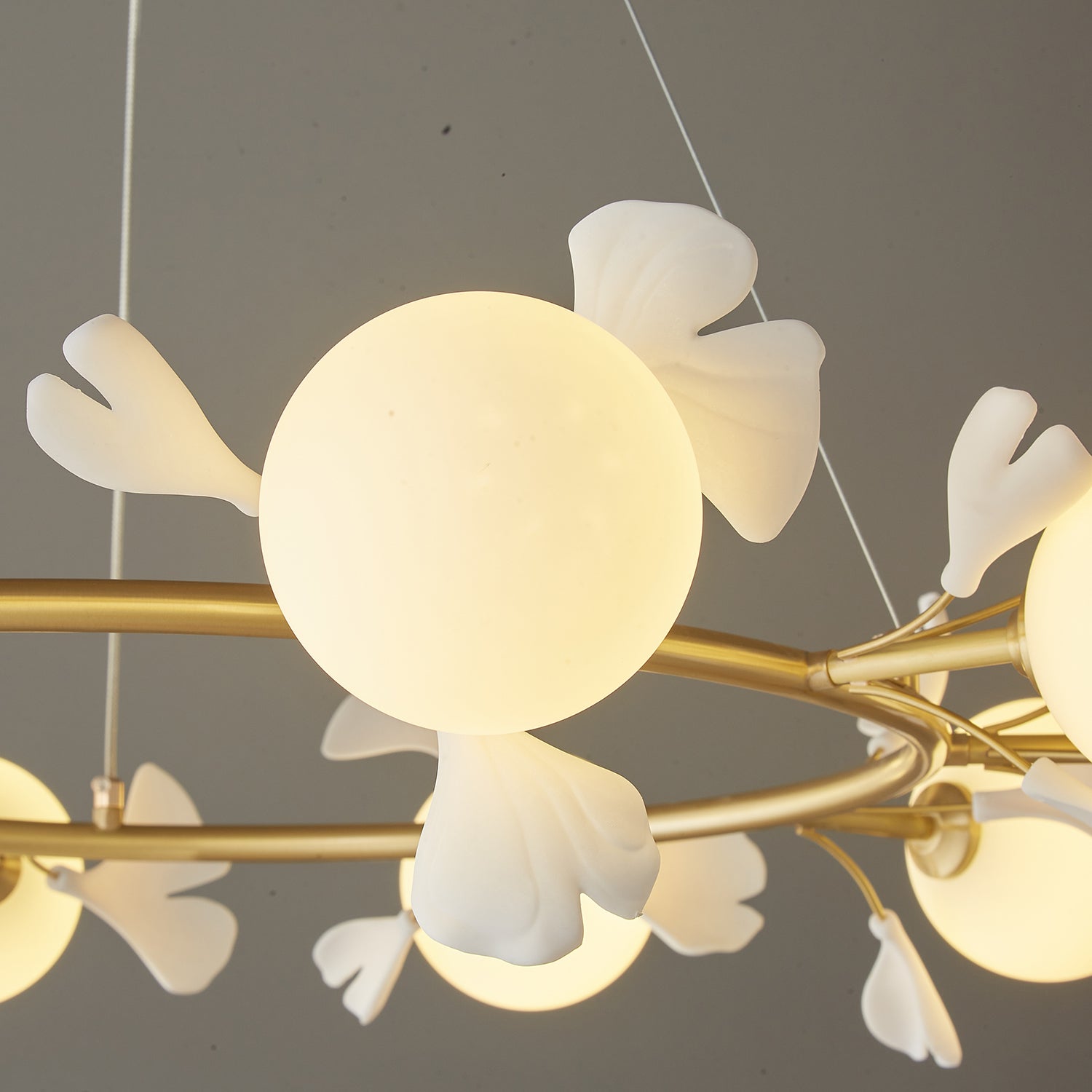 Evenielis Floral Brass Chandelier - Aura Lighting