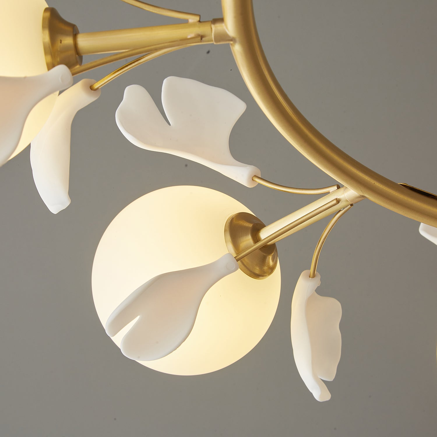 Evenielis Floral Brass Chandelier - Aura Lighting