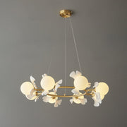 Evenielis Floral Brass Chandelier - Aura Lighting