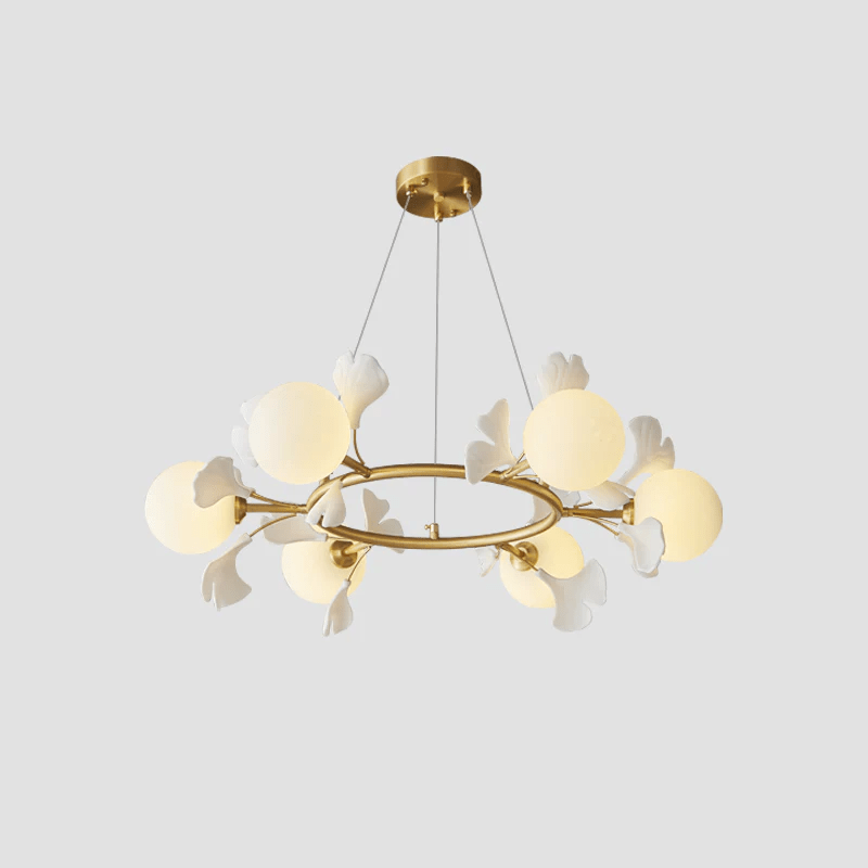 Evenielis Floral Brass Chandelier - Aura Lighting