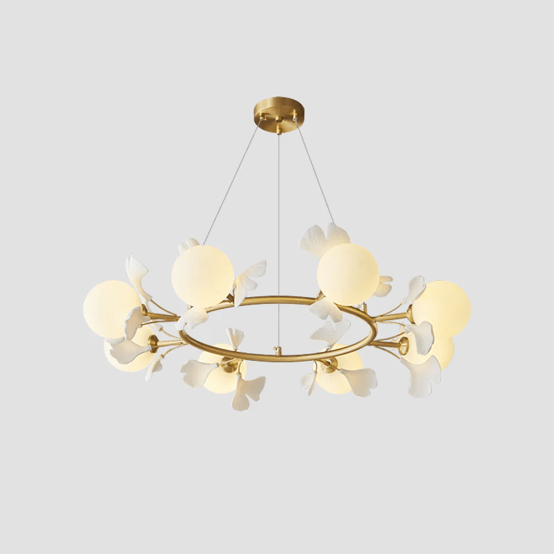 Evenielis Floral Brass Chandelier - Aura Lighting