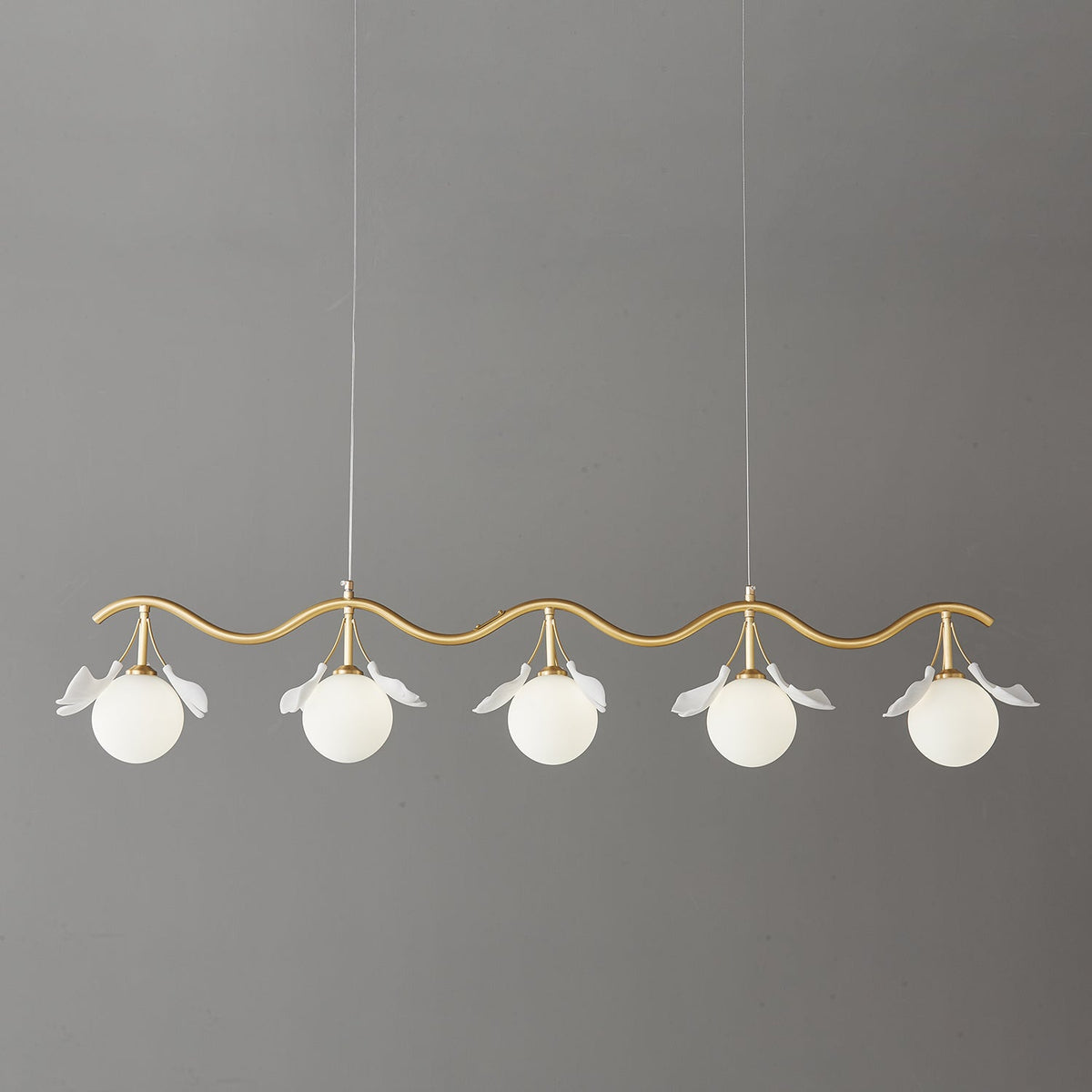 Evenielis Floral Brass Chandelier - Aura Lighting