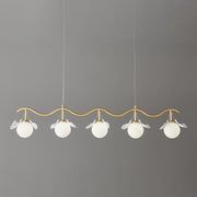 Evenielis Floral Brass Chandelier - Aura Lighting