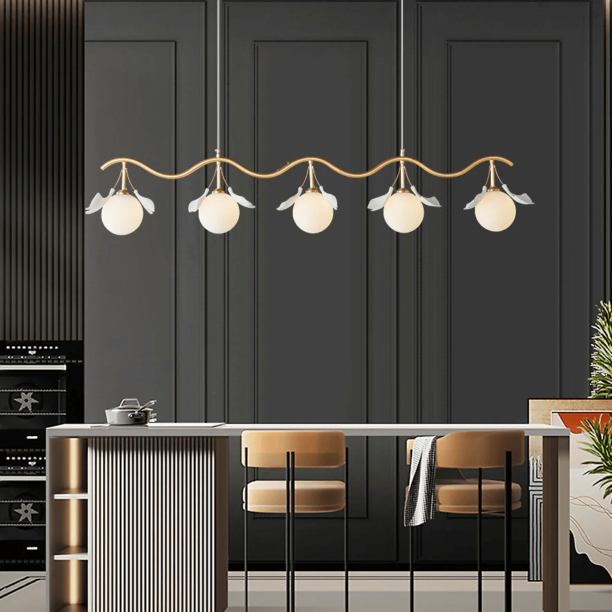 Evenielis Floral Brass Chandelier - Aura Lighting