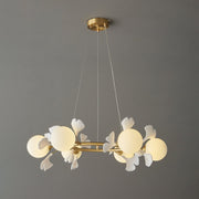 Evenielis Floral Brass Chandelier - Aura Lighting
