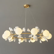 Evenielis Floral Brass Chandelier - Aura Lighting