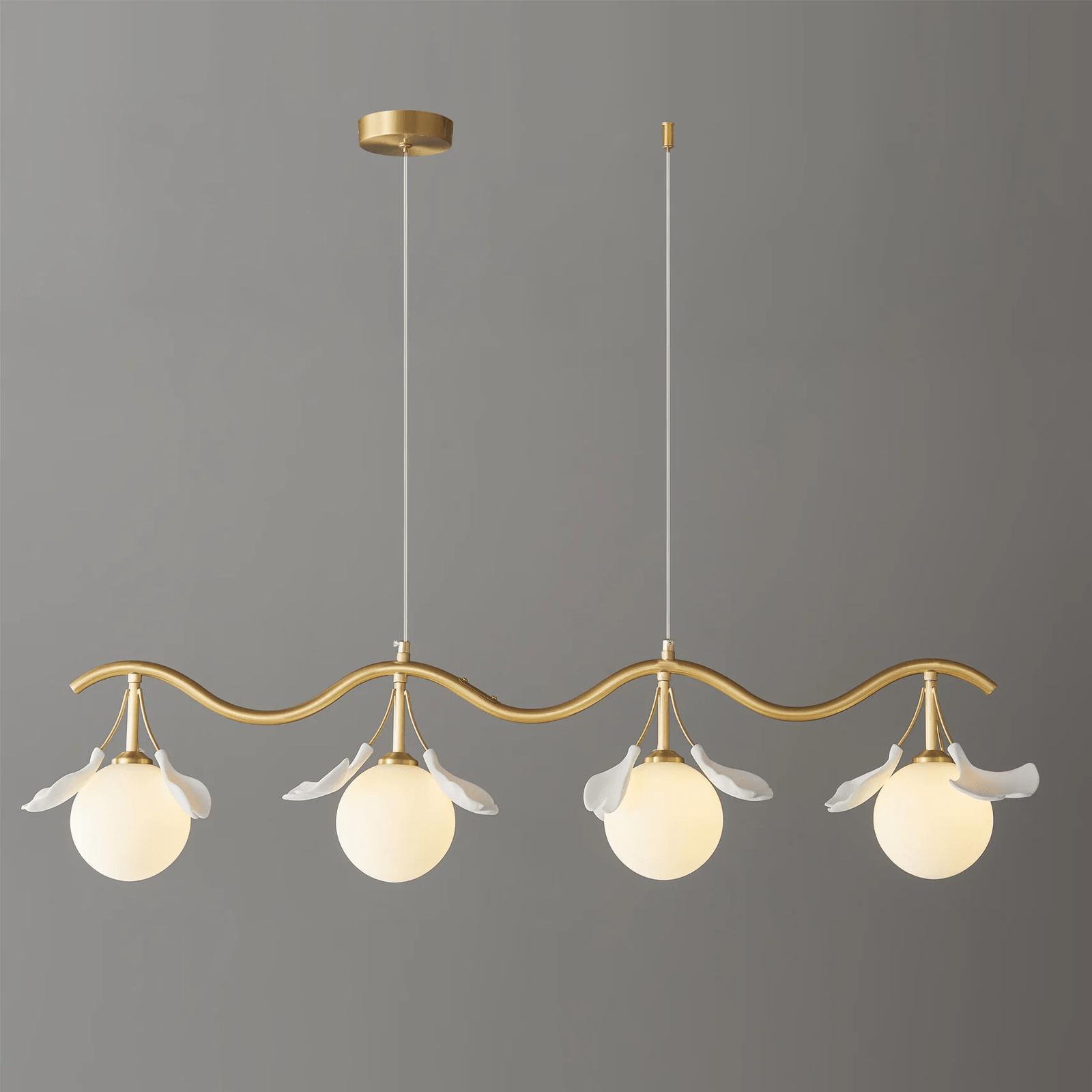 Evenielis Floral Brass Chandelier - Aura Lighting
