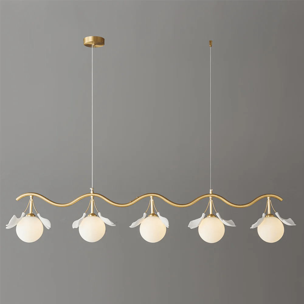 Evenielis Floral Brass Chandelier - Aura Lighting