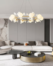 Evenielis Floral Brass Chandelier - Aura Lighting